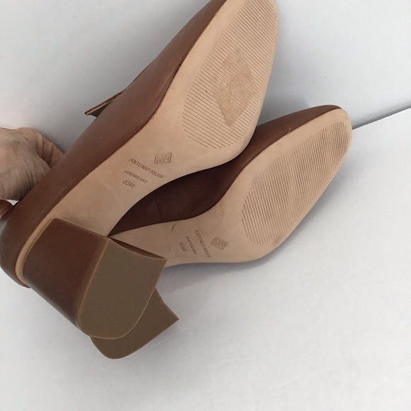 Antonio Melani Azelyn Leather Block Heel Shoe Career Bus Casual NWOT Size 9.5 - Picture 9 of 11